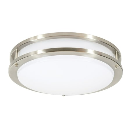 Jesco Flush Mount LED 14 Round Double Ring 18W 3000K 90CRI BN CM403RA-M-3090-BN
